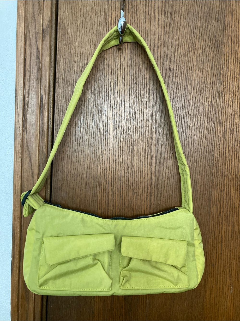 NWT BAGGU Cargo Shoulder Bag Lemongrass